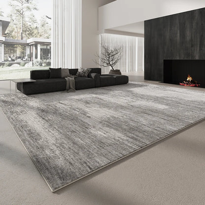 Italian Minimalist Light Luxury Grey Plush Area Rug