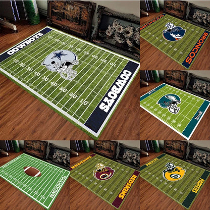 VIKAMA American Football Field Non-Slip Area Rug