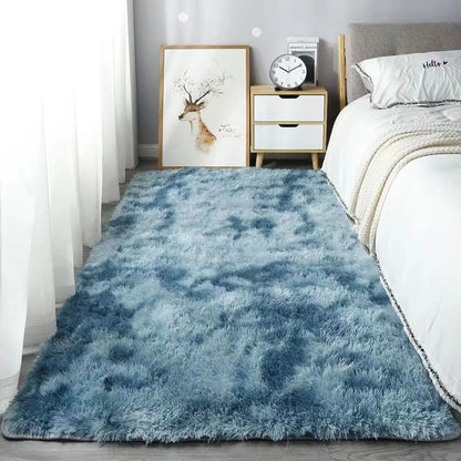 VIKAMA Plush Velvet Rug Soft Fluffy Non-Slip Bedroom Living Room Kids Mat Home Decor