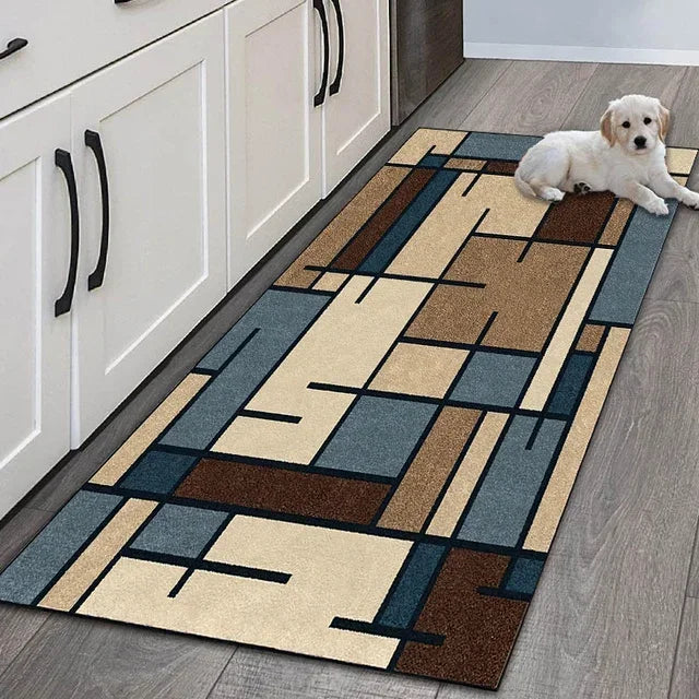 VIKAMA Geometric Non-Slip Floor Mat