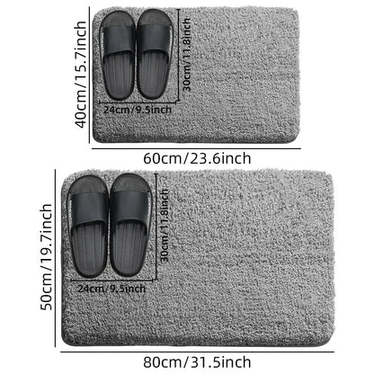 Soft Thick Plush Floor Mat Comfortable Non-Slip Water-Absorbent Carpet Bathroom Bedroom Living Room Home Decor