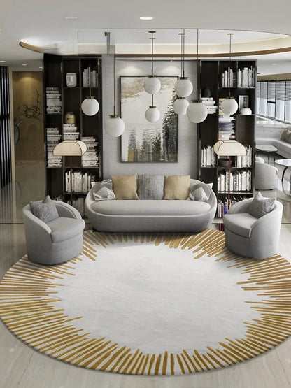 Fluffy Soft Light Luxury Round Plush Area Rug