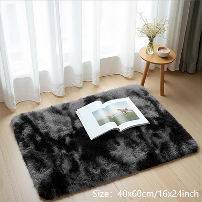VIKAMA Tie-Dye Plush Carpet Soft Fluffy Non-Slip Kids Room Crawling Mat