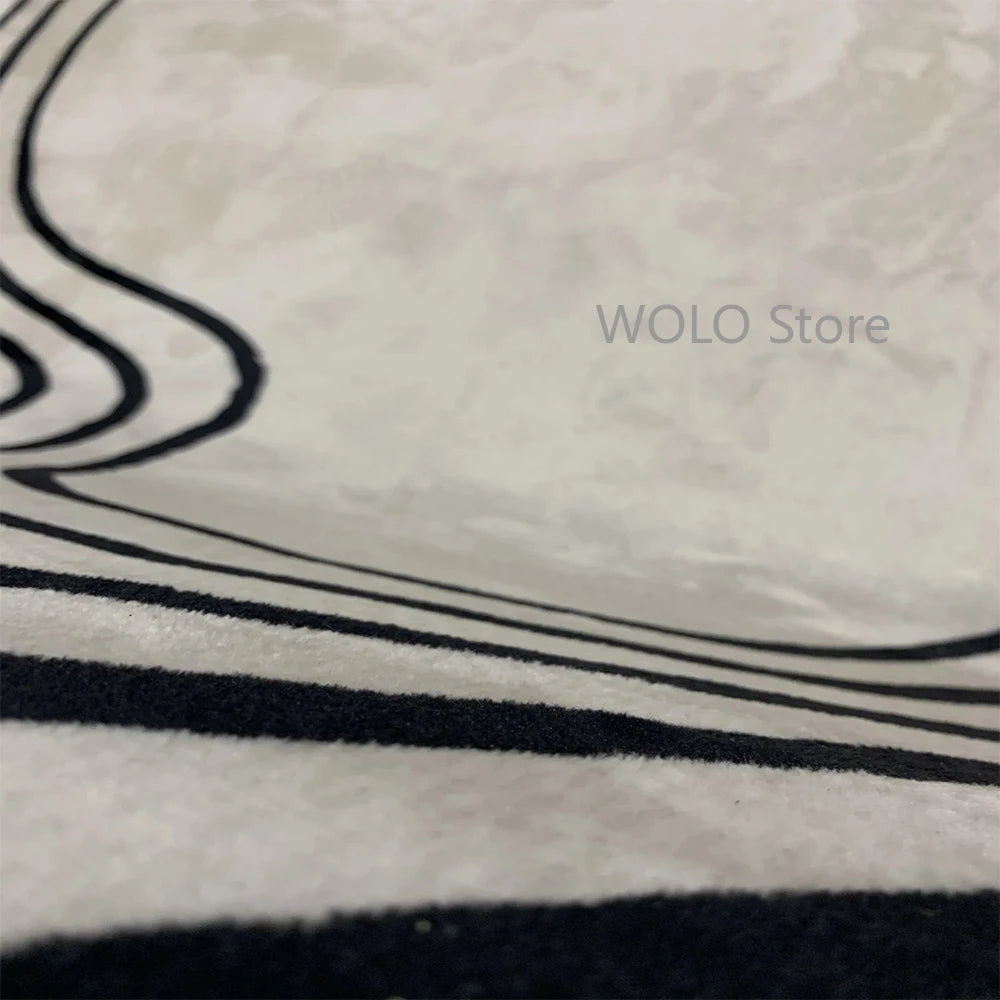 Cream Irregular Soft Fluffy Area Rug