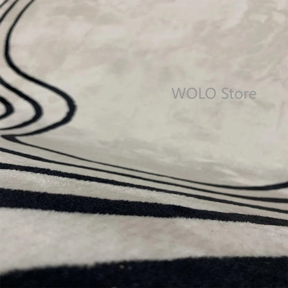 Cream Irregular Soft Fluffy Area Rug