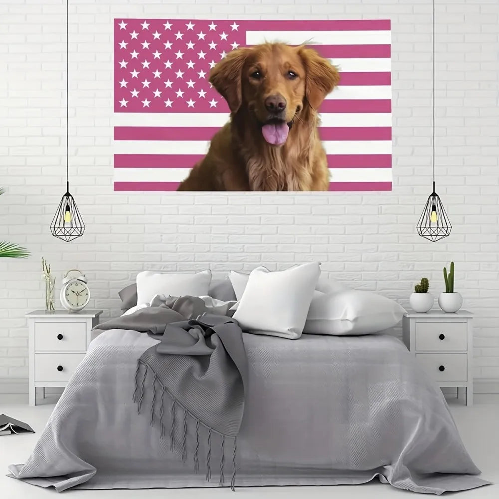 VIKAMA Custom Flag Tapestry, Personalized With Your Design, Logo, or Text. Ideal for Wall Decor in Living Rooms. home