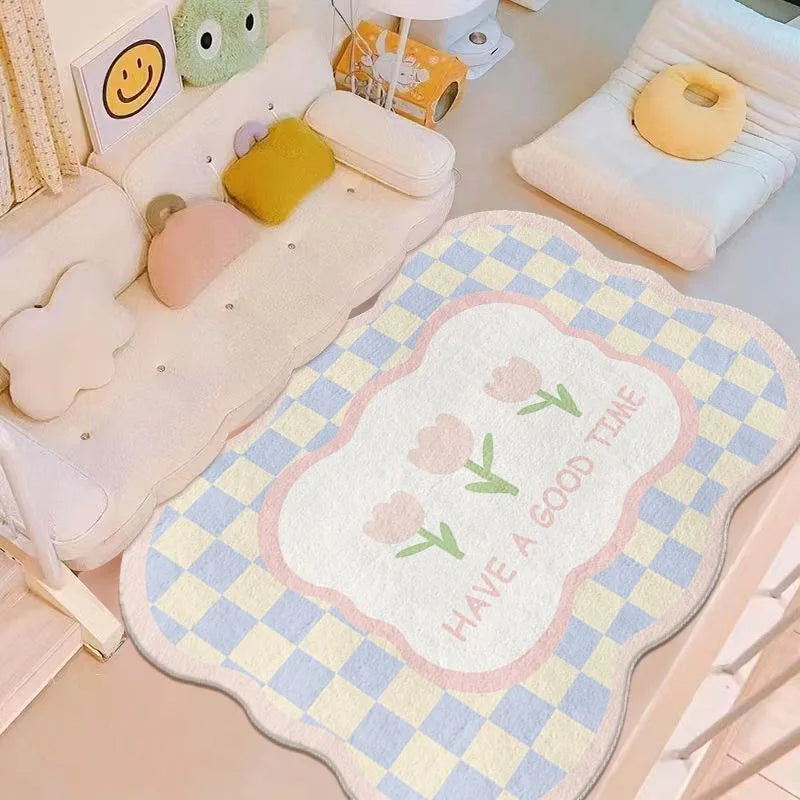 VIKAMA Cream Cashmere Style Bedroom Carpet