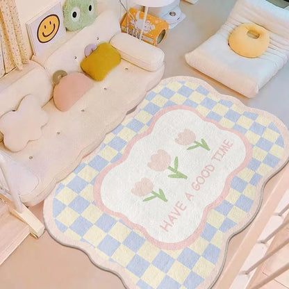 VIKAMA Cream Cashmere Style Bedroom Carpet