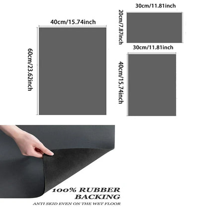 VIKAMA Diatomaceous Kitchen Drying Mat Absorbent Non-Slip Coffee Machine Table Rug Home Decor