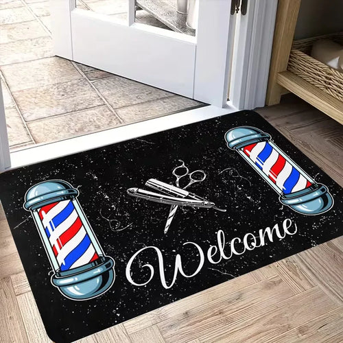 Vintage Barber Shop Welcome Mat