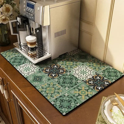 Diatomaceous Coffee Machine Absorbent Mat