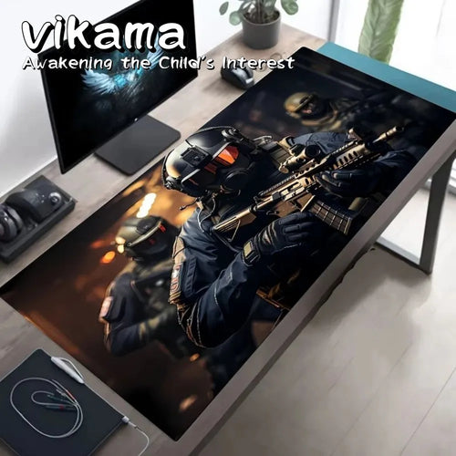 VIKAMA Gaming Mouse Pad Non-Slip Waterproof Desk Mat Designed for FPS Gamers For PC Gaming room