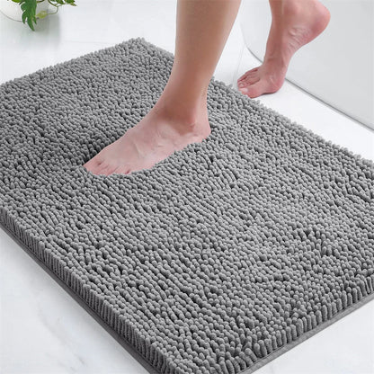 Olanly Luxury Chenille Non-Slip Bath Rug