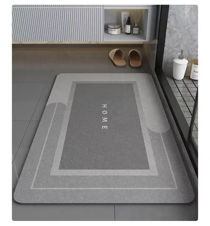 Bathroom Absorbent Diatom Mud Floor Mat Non-Slip Quick-Dry Toilet Door Mat