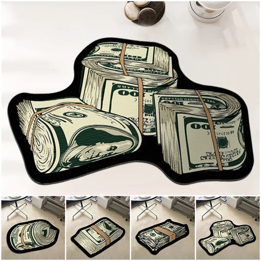 Money Shaped Dollar Rug