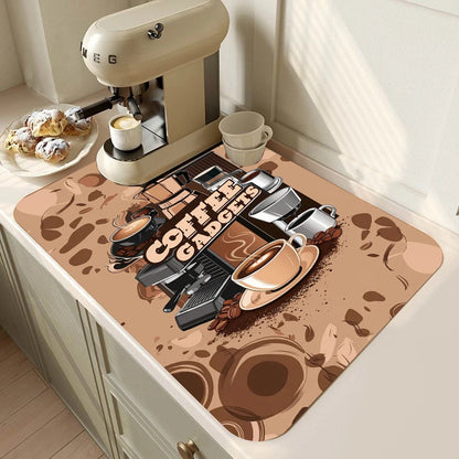 Rubber Coffee Bar Drying Mat