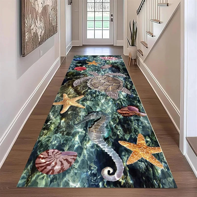 Ocean Coral Reef 3D Runner Rug