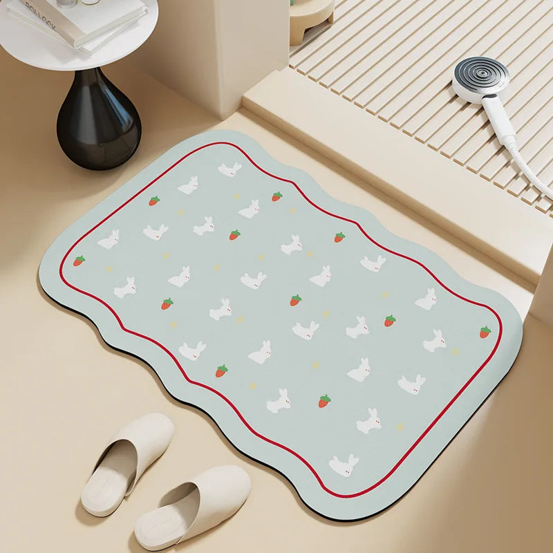 Cute cartoon quick-dry non-slip mat