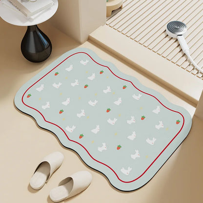 Cute cartoon quick-dry non-slip mat
