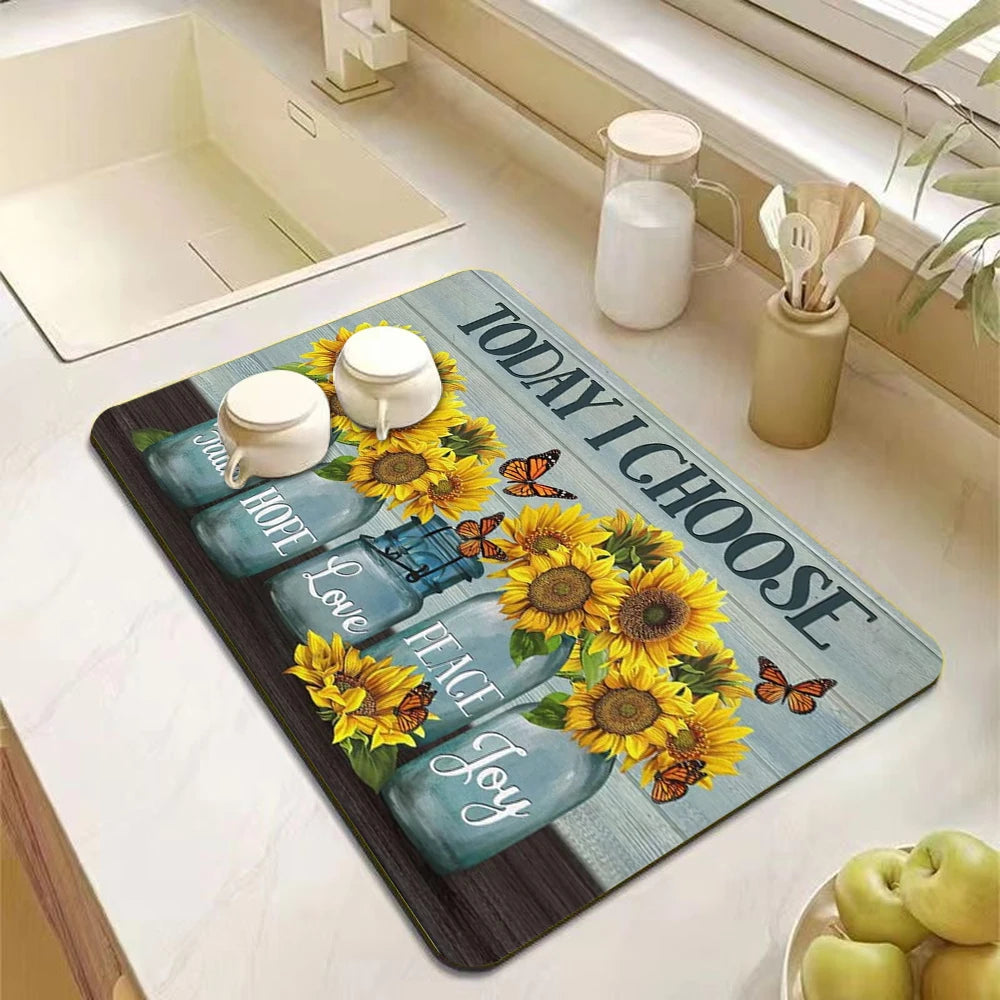 Sunflower Coffee Absorbent Drying Mat