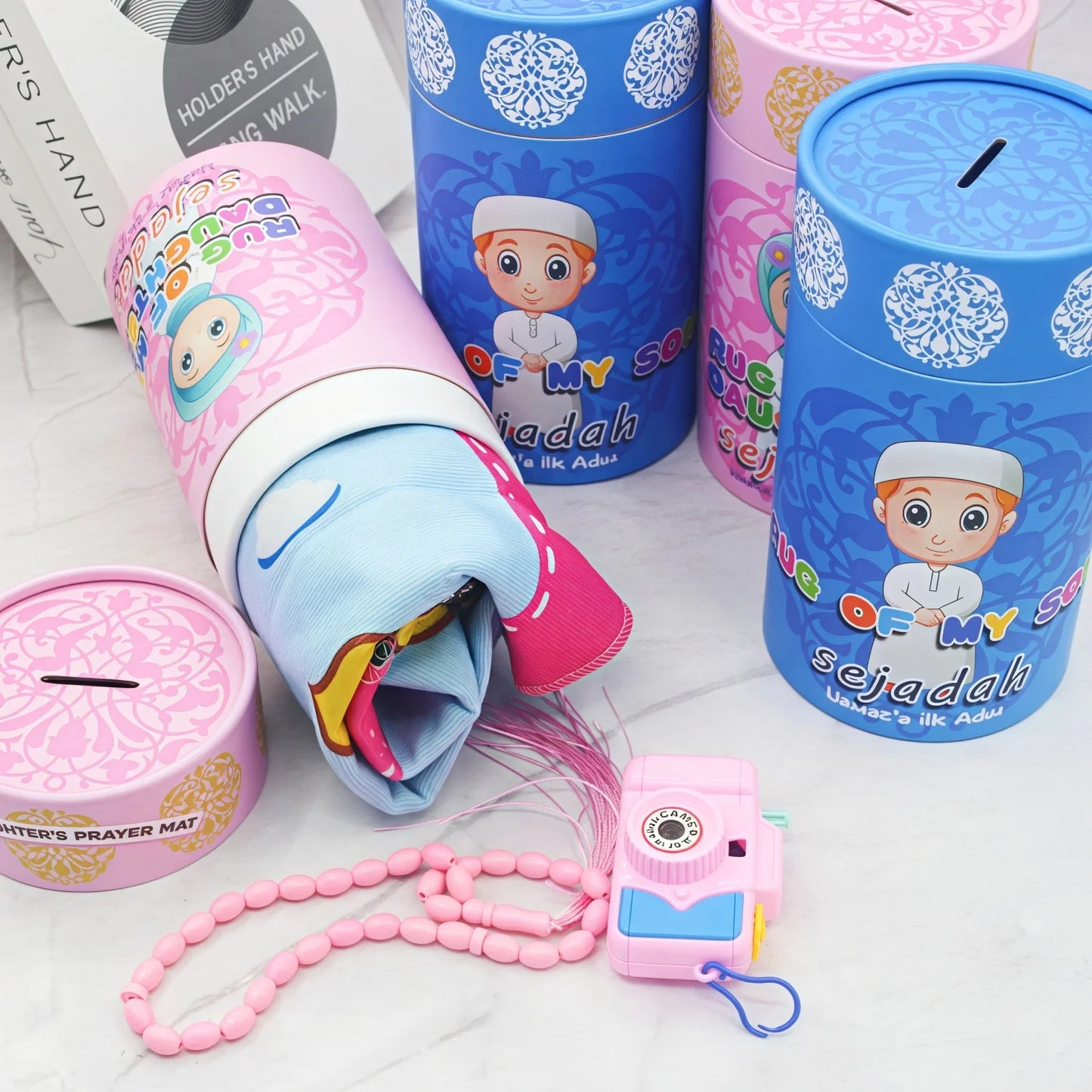 Kids portable prayer rug set