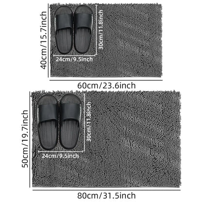 Cheap Chenille Bathroom Mat Absorbent Non-Slip Carpet Bathtub Living Room Door Rug Home Decor