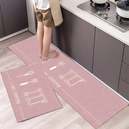 VIKAMA Kitchen Floor Mat Long Strip Non-Slip Corridor Bedroom Entrance Carpet