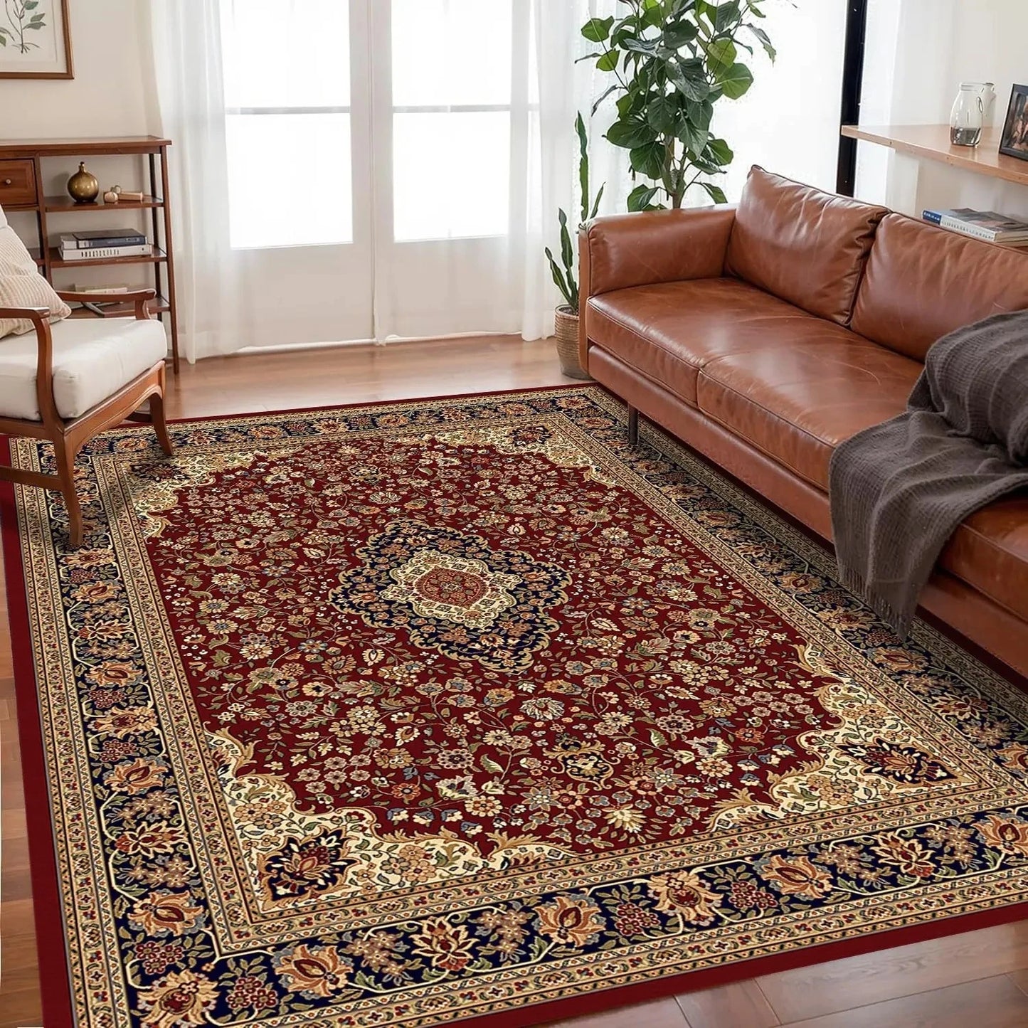 Bohemian crystal velvet anti-slip living room rug