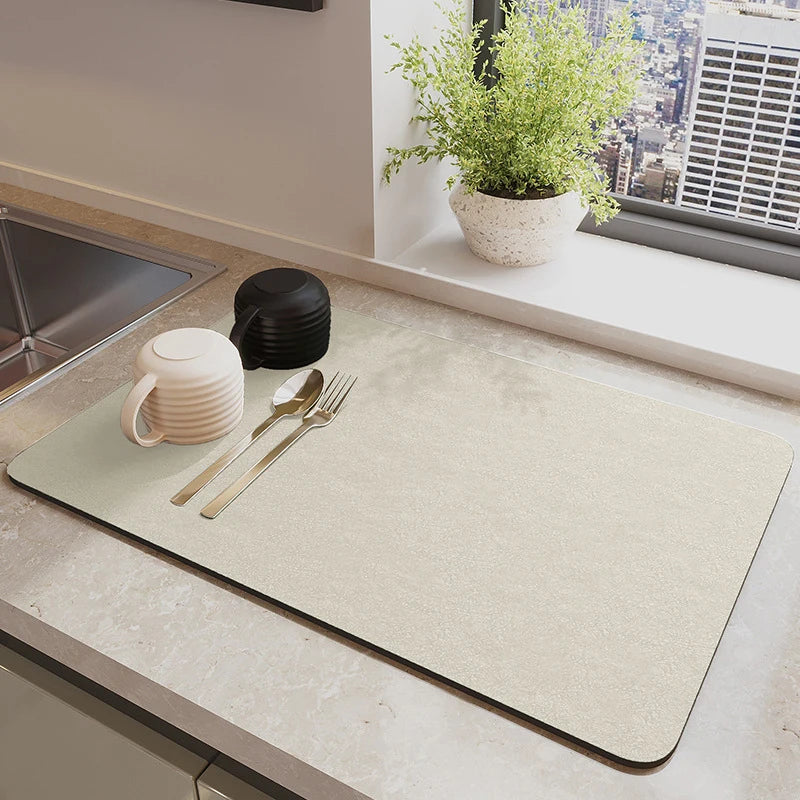 Long diatomite super absorbent non-slip kitchen runner rug / entrance mat