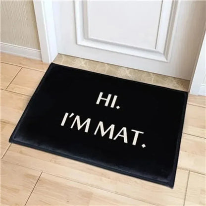 VIKAMA Funny Wine Quote Multilingual Non-Slip Welcome Doormat