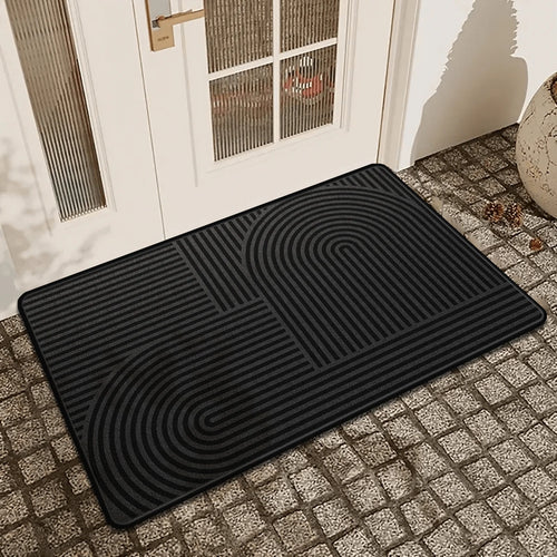 Simple Crystal Velvet Door Mat Non-Slip Porch Entrance Bathroom Absorbent Shoe Carpet