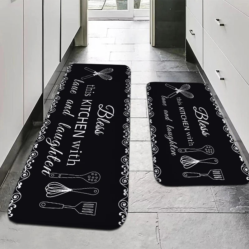 Multi-Purpose Sponge Absorbent Mat Non-Slip Kitchen Bathroom Rug Moisture Absorption Machine Washable Carpet