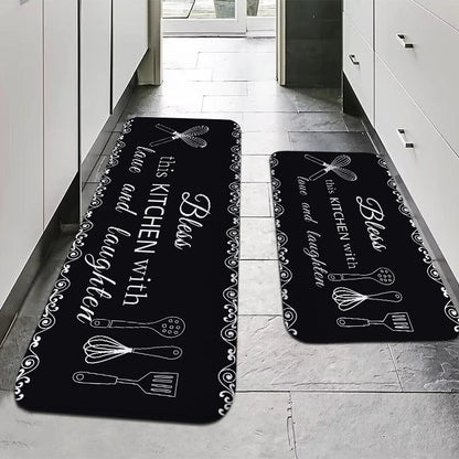 Multi-Purpose Sponge Absorbent Mat Non-Slip Kitchen Bathroom Rug Moisture Absorption Machine Washable Carpet
