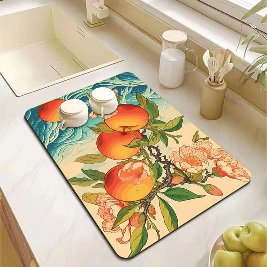 Fruit Pattern Anti-Slip Kitchen Counter Mat