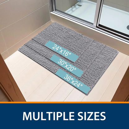 Olanly Chenille Soft Non-Slip Bath Rug