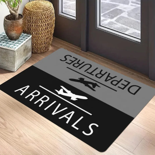 Aviation theme airplane airport icon rug
