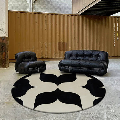 Fluffy Soft Light Luxury Round Plush Area Rug
