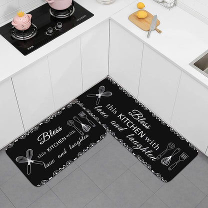 Multi-Purpose Sponge Absorbent Mat Non-Slip Kitchen Bathroom Rug Moisture-Absorbing Machine Washable Carpet