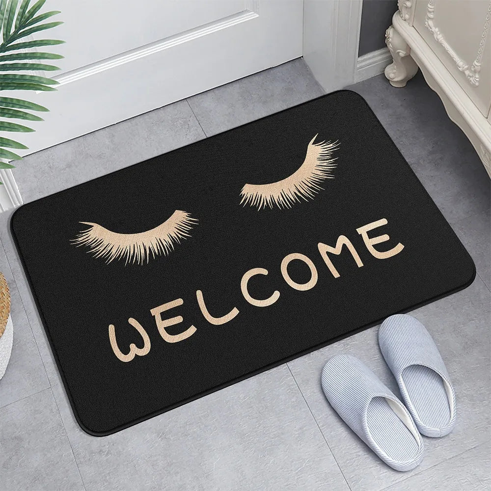 VIKAMA Eyelash Greeting Non-Slip Doormat