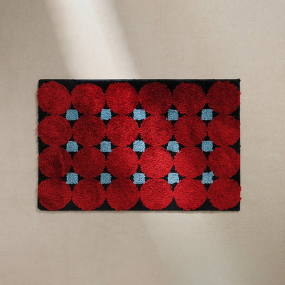 Vintage Style Bathroom Floor Mat Non-Slip Absorbent Plush Toilet Entrance Carpet