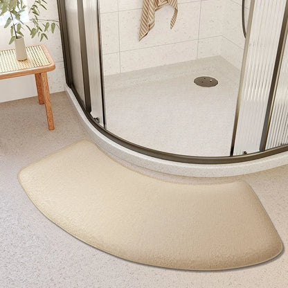 Thickened Curved Bathroom Absorbent Mat Non-Slip Shower Room Door Toilet Foot Entrance Mat