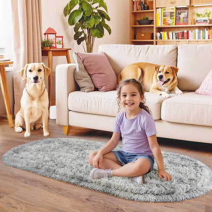 VIKAMA Soft Fleece Plush Bedroom Area Rug