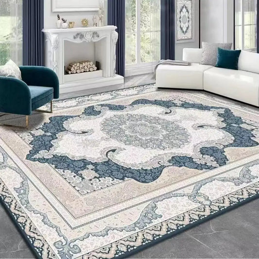 VIKAMA Boho Luxury Crystal Velvet Carpet Large Area Living Room Bedroom Floor Mat