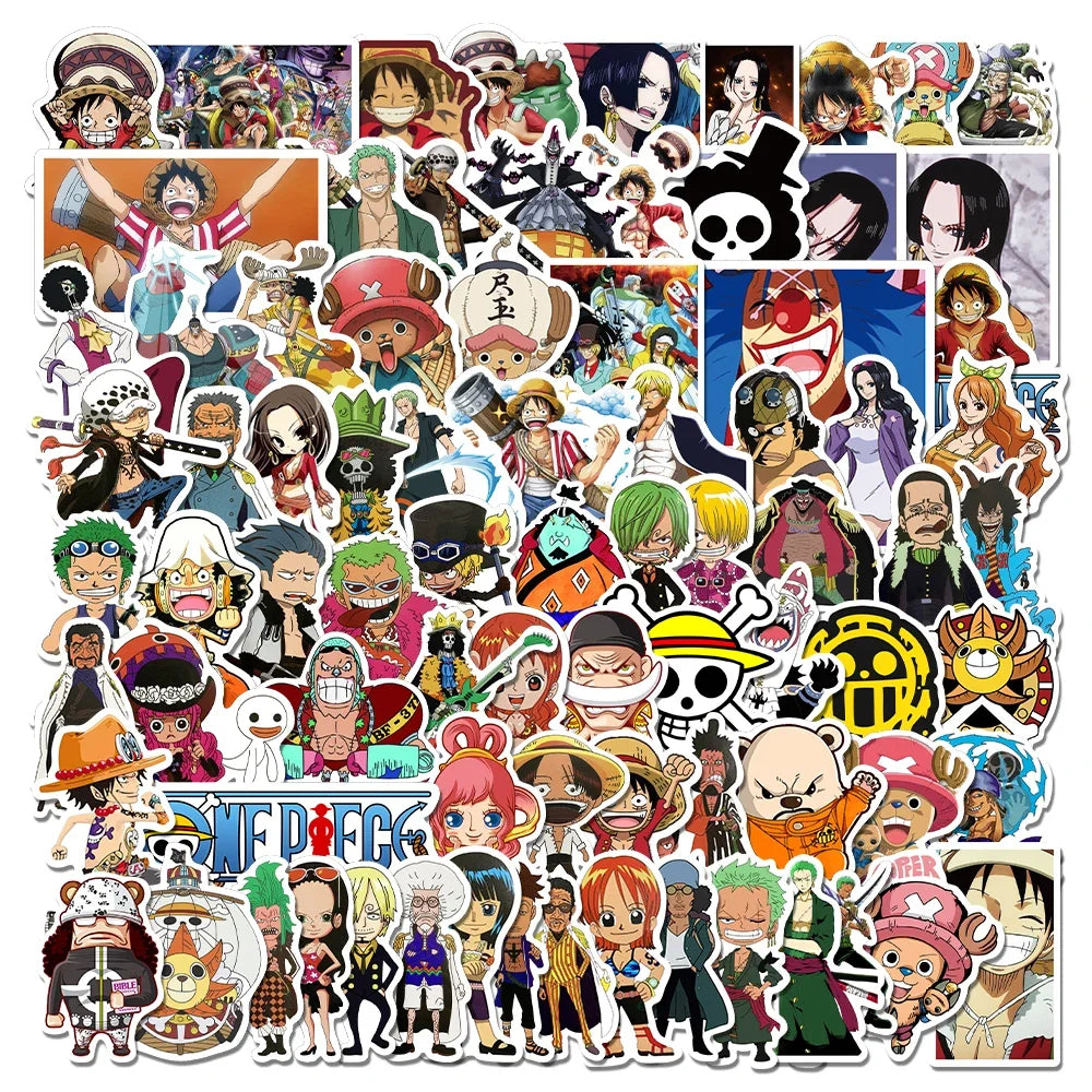 Mixed Anime Waterproof Sticker Set 100 Pieces