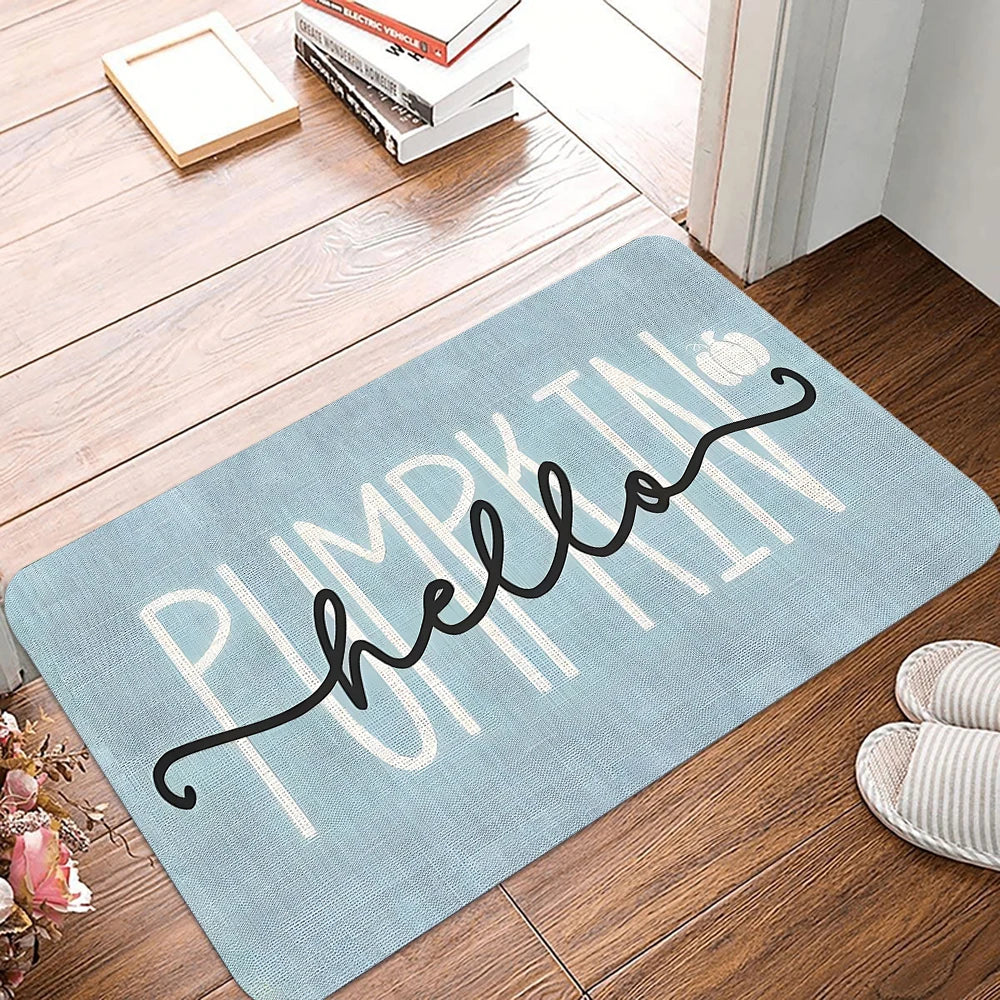 Happy Fall Pumpkin Autumn Door Mat