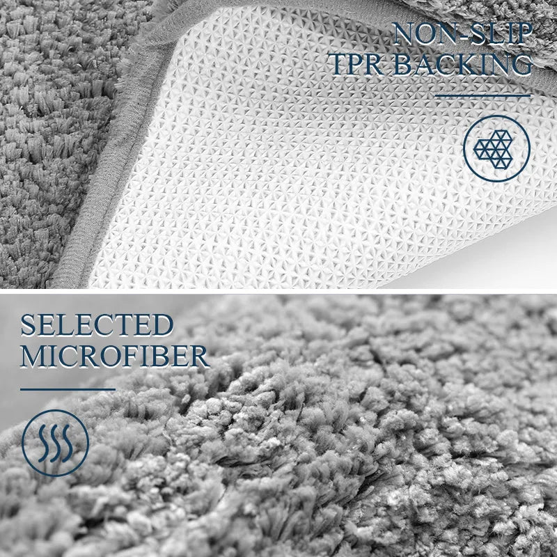 Soft Thick Plush Floor Mat Comfortable Non-Slip Water-Absorbent Carpet Bathroom Bedroom Living Room Home Decor
