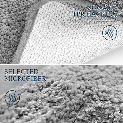 Soft Thick Plush Floor Mat Comfortable Non-Slip Water-Absorbent Carpet Bathroom Bedroom Living Room Home Decor