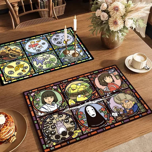 VIKAMA Anime Diatomite Dish Drying Mat Quick-Dry Non-Slip Kitchen Coffee Machine Drain Rug Home Decor