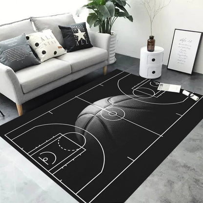 Basketball Football Field Sports Area Rug