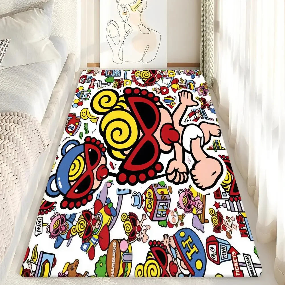 VIKAMA Washable Non-Slip Kids Room Rug